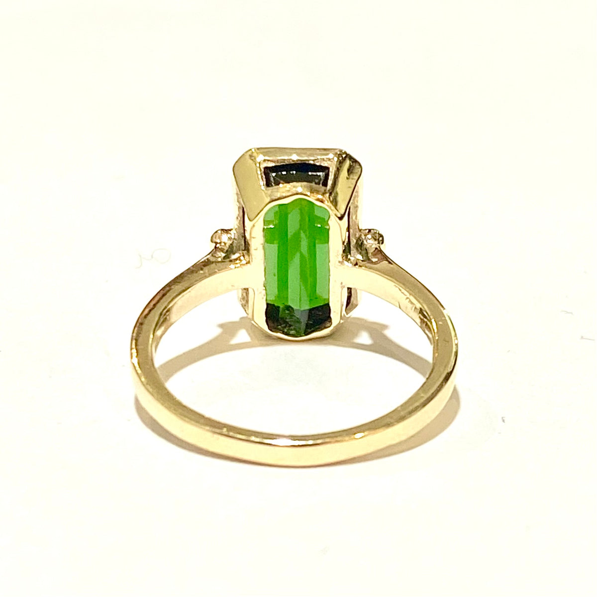9ct Yellow Gold Green Tourmaline Ring