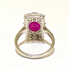 9ct White Gold Ruby, Diamond and Black Onyx Ring