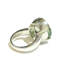 Green Citrine Sterling Silver Ring