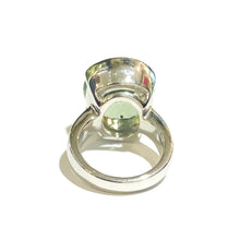 Green Citrine Sterling Silver Ring