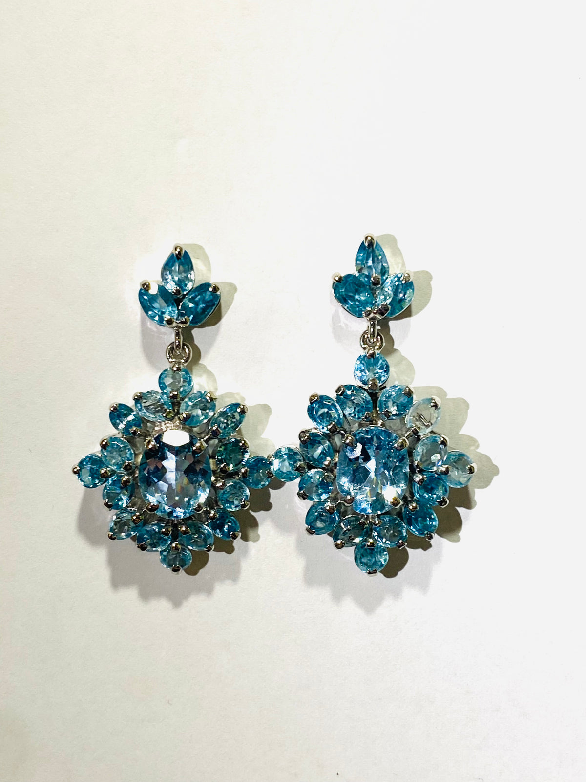 Blue Topaz Sterling Silver Stud Earrings