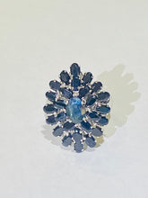 Sterling Silver Natural Blue Sapphire Ring