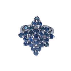 Sterling Silver Natural Blue Sapphire Ring