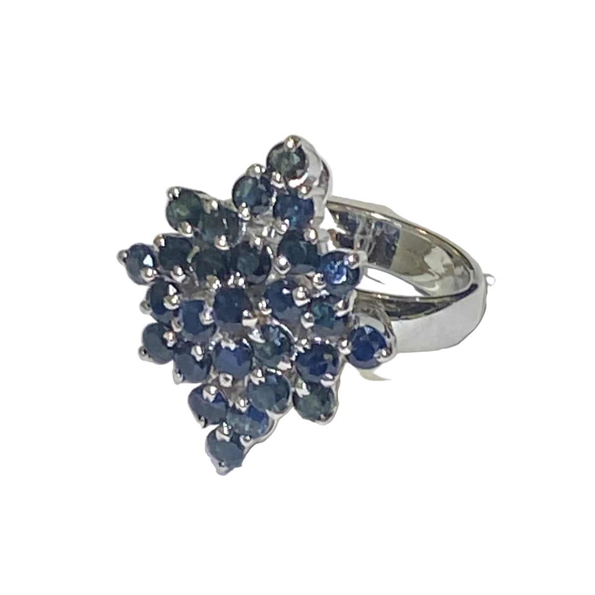 Sterling Silver Natural Blue Sapphire Ring