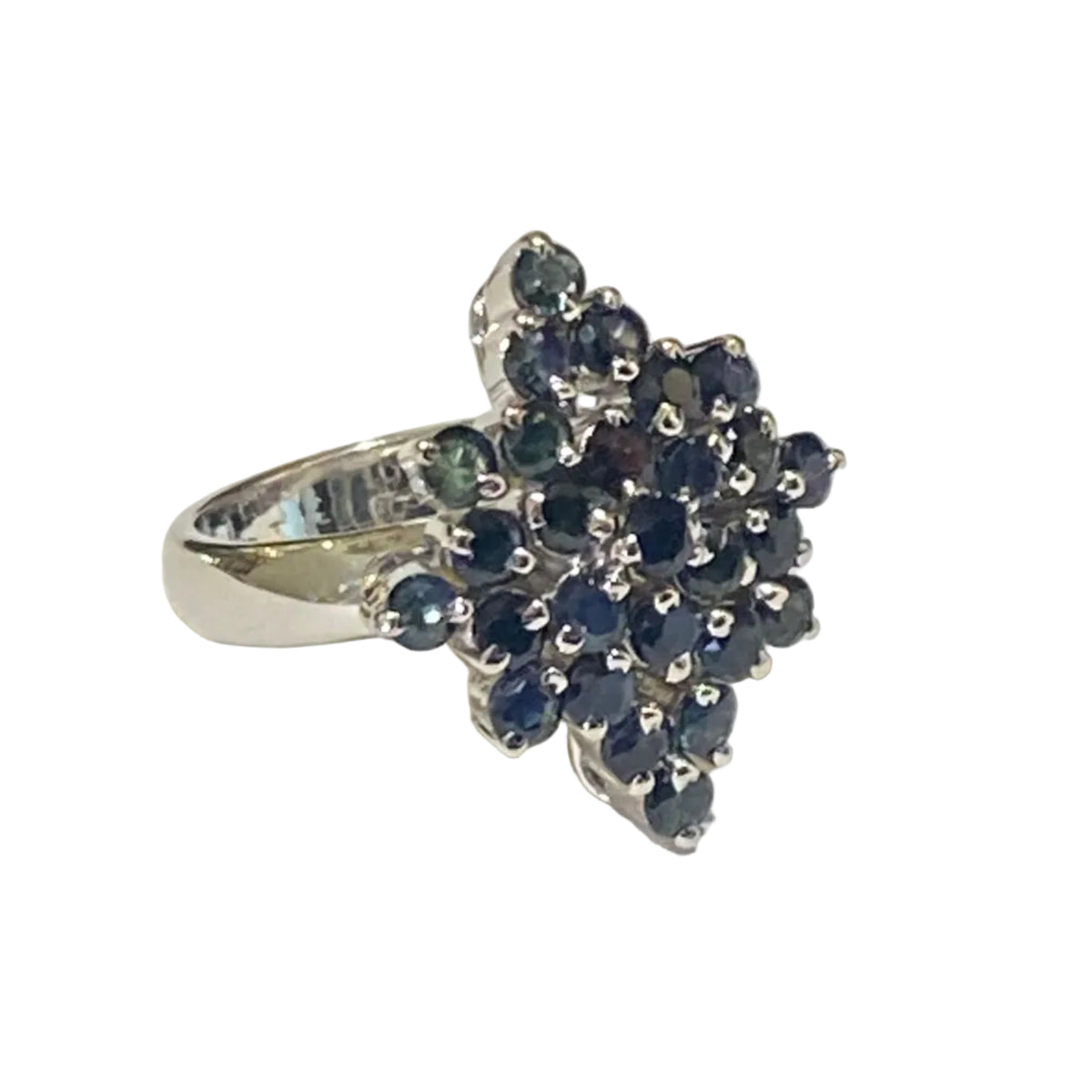 Sterling Silver Natural Blue Sapphire Ring