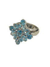 Blue Topaz Ring Sterling Silver