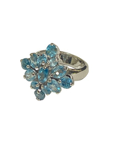 Blue Topaz Ring Sterling Silver