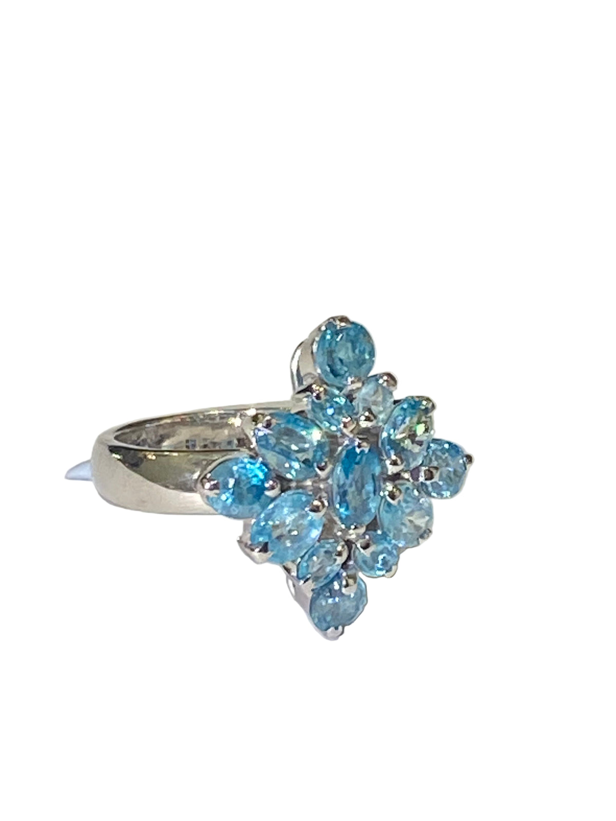 Blue Topaz Ring Sterling Silver