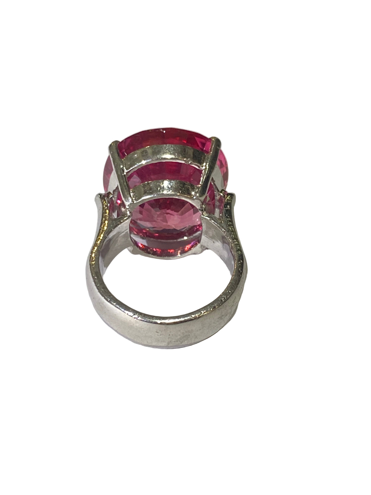 Red CZ Ring in Sterling Silver