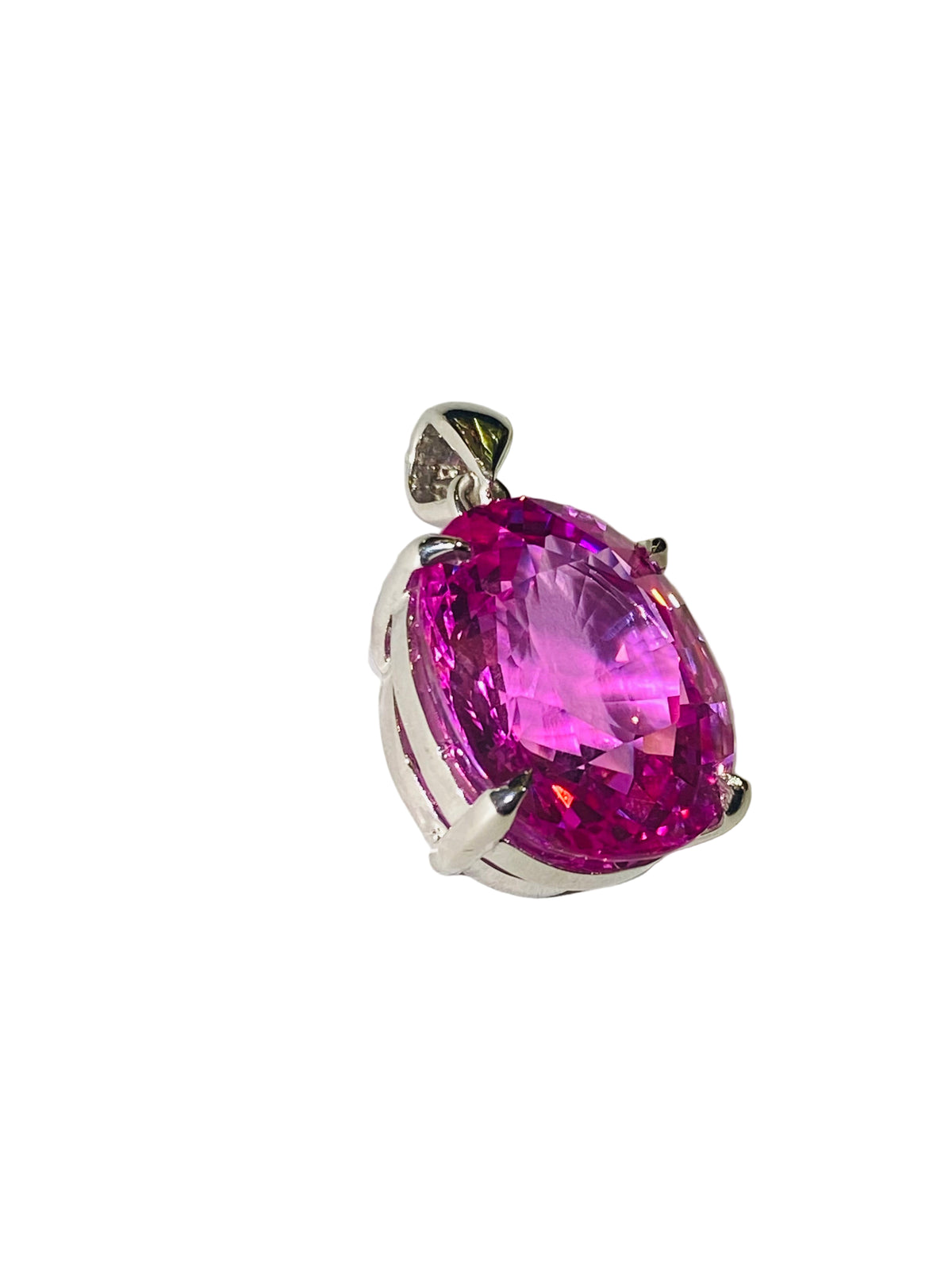 Pink Topaz Pendant Sterling Silver