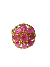 Ruby Ring in Sterling Silver Yellow Gold Plate