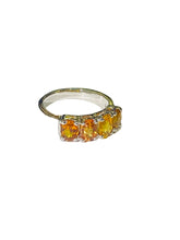 Orange Sapphire Ring in Sterling Silver