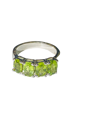 Peridot Ring in Sterling Silver