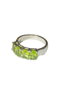 Peridot Ring in Sterling Silver