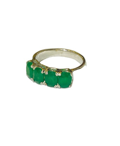 Green Onyx Ring in Sterling Silver