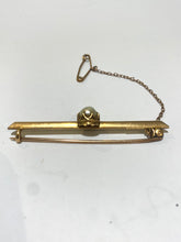 15ct Rise Gold Natural Unpolished Pearl pin Maker E.S. AUSTRALIA