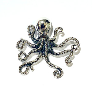 Sterling Silver Octopus Pendant