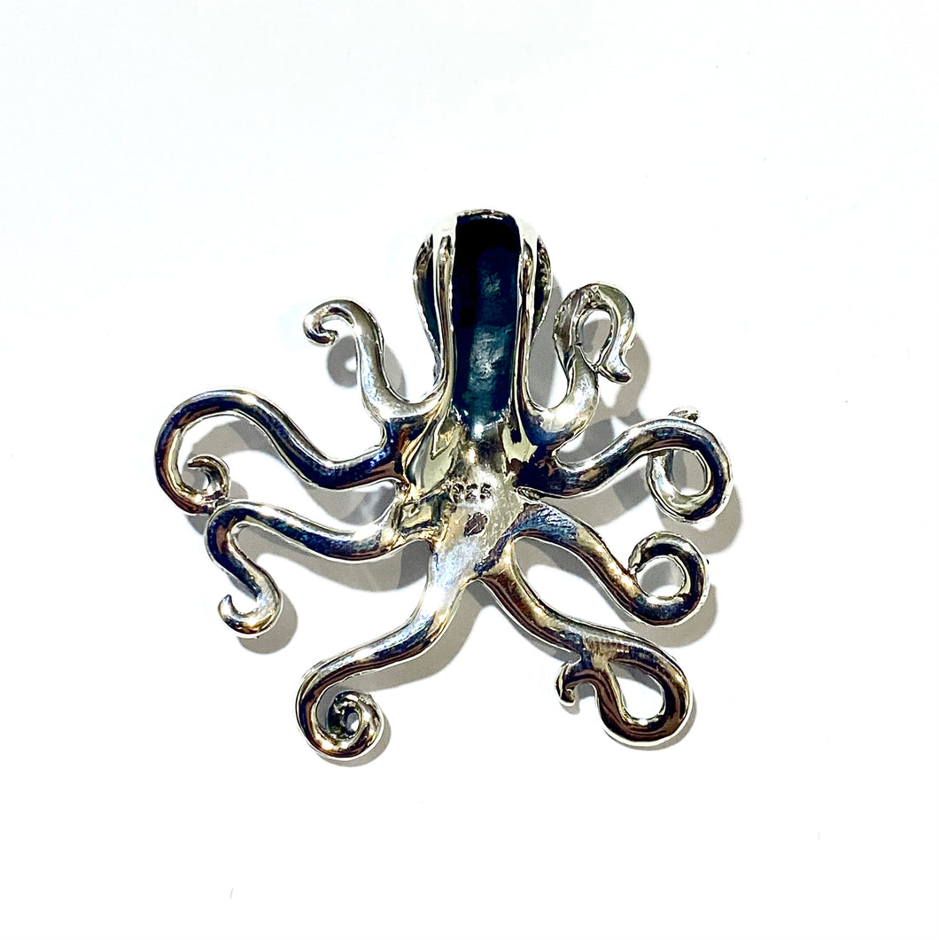 Sterling Silver Octopus Pendant