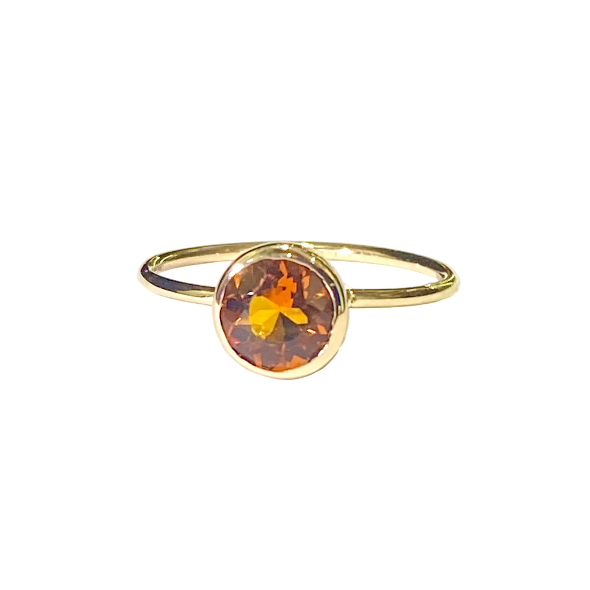 9ct Yellow Gold Orange Tourmaline Ring