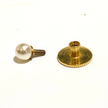 9ct Yellow Gold White Cultured Pearl Shirt Stud