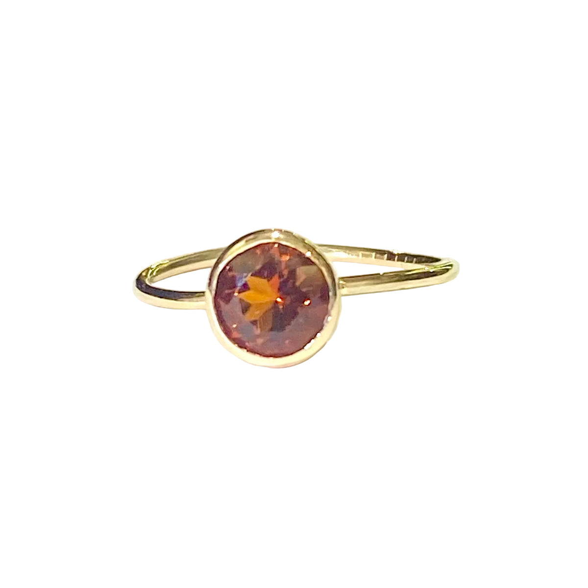 9ct Yellow Gold Orange Tourmaline Ring