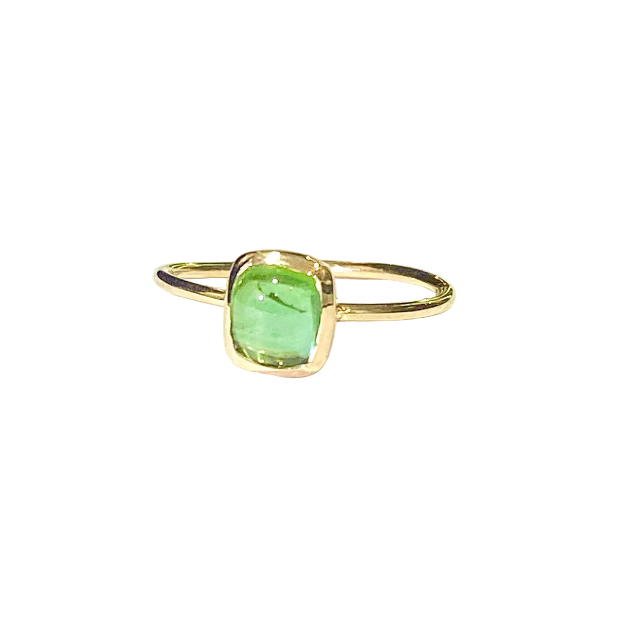 9ct Yellow Gold Green Tourmaline Ring