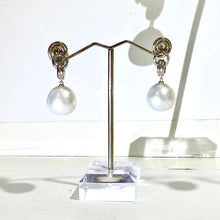 9ct White Gold 14mm White South Sea Pearl Earrings