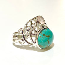 Sterling Silver Turquoise and Rose Quartz Ring