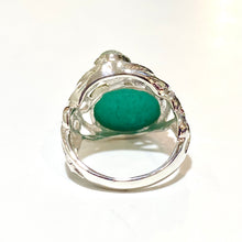 Sterling Silver Turquoise and Green Citrine Ring