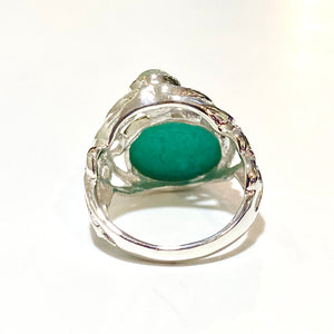 Sterling Silver Turquoise and Green Citrine Ring