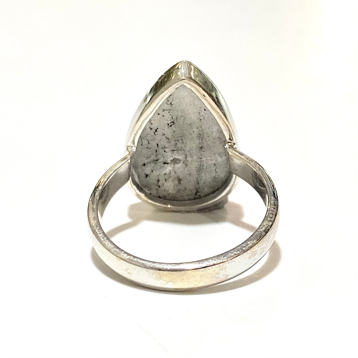 Sterling Silver Hematite Teardrop Ring