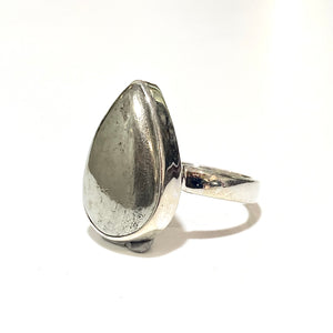 Sterling Silver Hematite Teardrop Ring