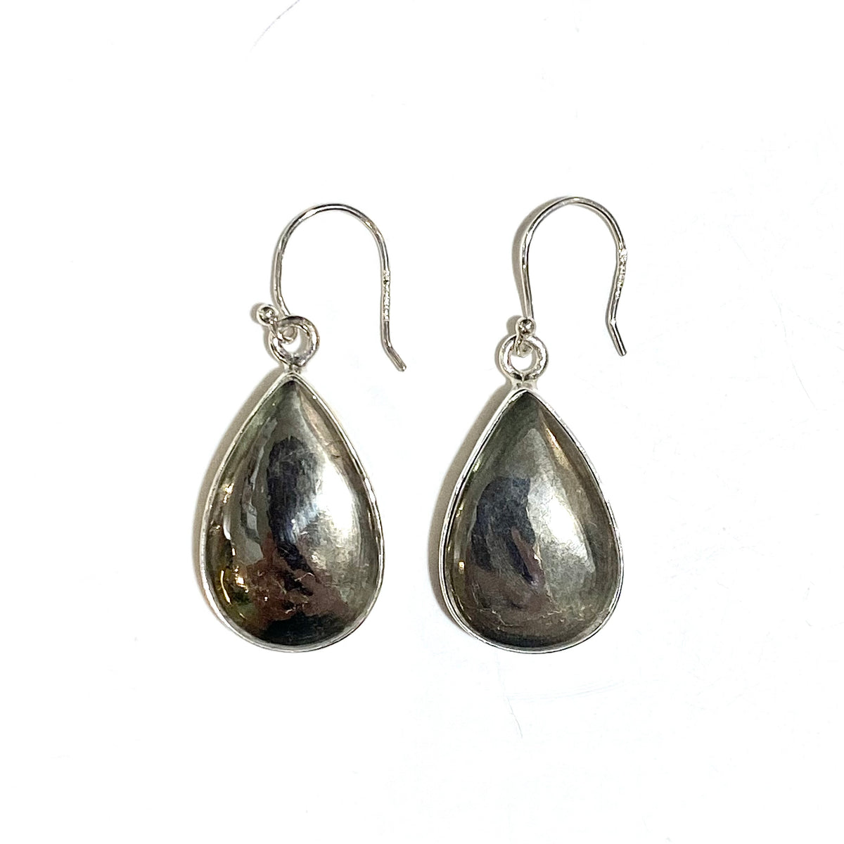 Sterling Silver Hematite Teardrop Earrings