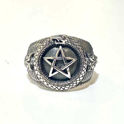 Sterling Silver Ouroboros Signet Ring