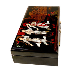 Wood and Mother of Pearl Inlaid Box