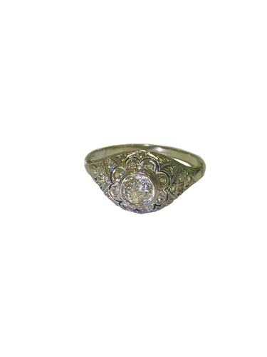 Antique Rose-cut Diamonds in Platinum