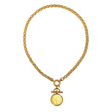 Antique Gold Coin Pendant and Chain