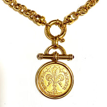 Antique Gold Coin Pendant and Chain