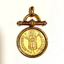 Antique Gold Coin Pendant and Chain