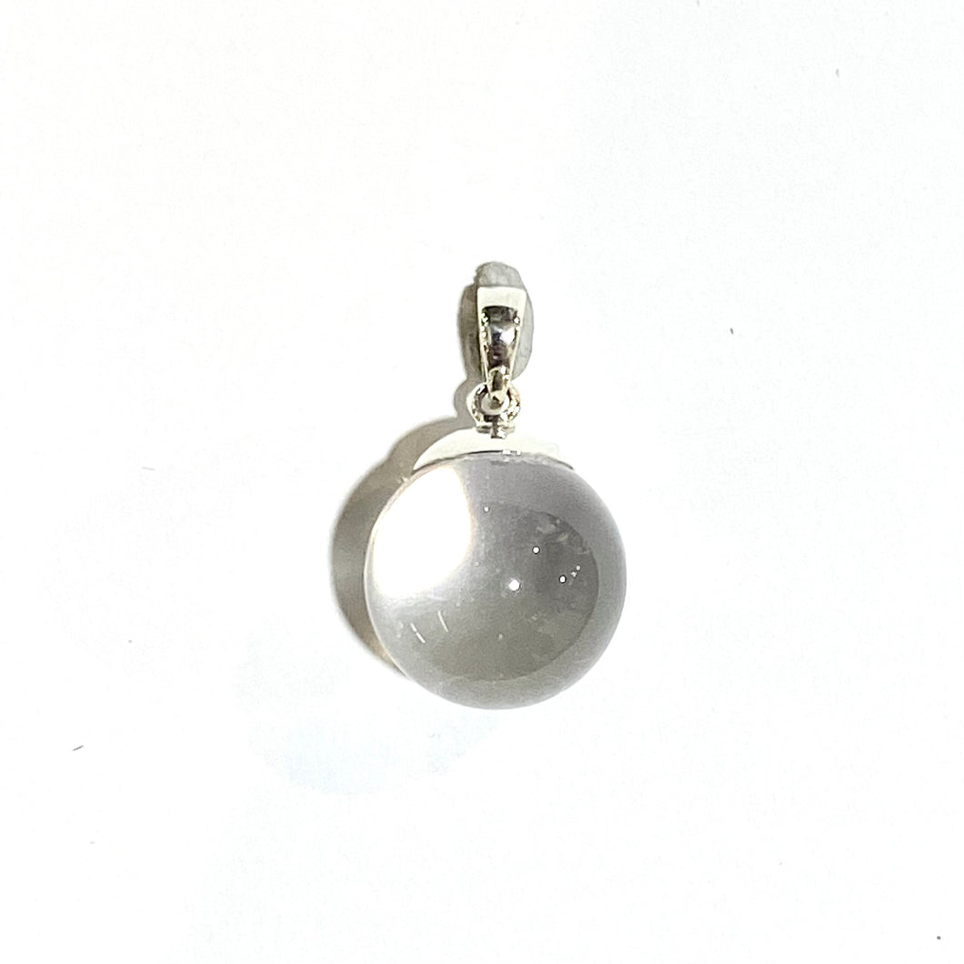 Sterling Silver Rock Crystal Orb Pendant