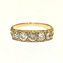 Antique 24ct Yellow Gold Old Cut Diamond Bridge Ring