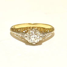 Antique 18ct Gold Old Cut Diamond Solitaire Ring