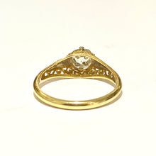 Antique 18ct Gold Old Cut Diamond Solitaire Ring