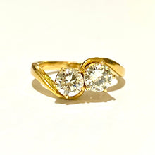 22ct Yellow Gold Diamond Moi-et-toi Ring