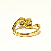 22ct Yellow Gold Diamond Moi-et-toi Ring