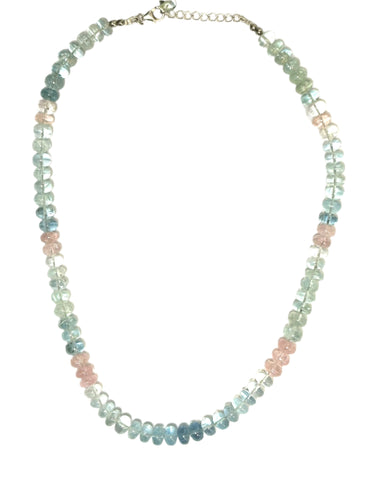 Aquamarine beaded necklace