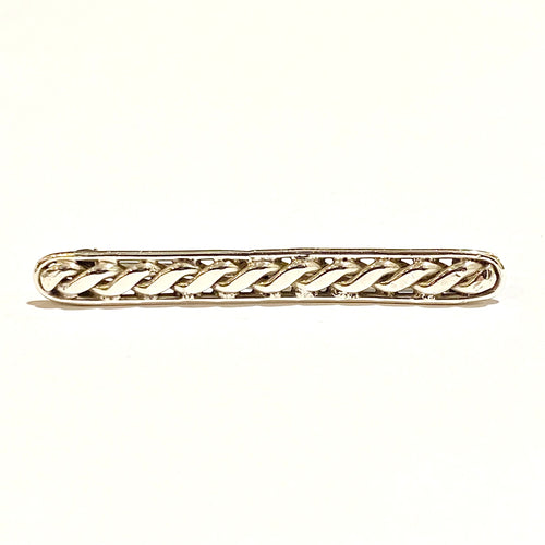 Sterling Silver Twist Bar Brooch