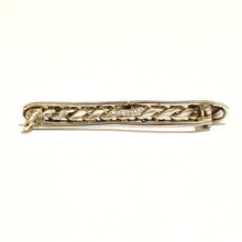 Sterling Silver Twist Bar Brooch