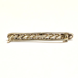 Sterling Silver Twist Bar Brooch