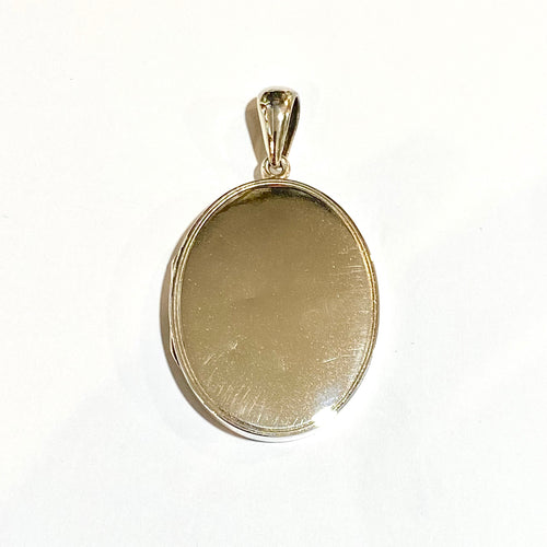 Sterling Silver Flat Oval Locket